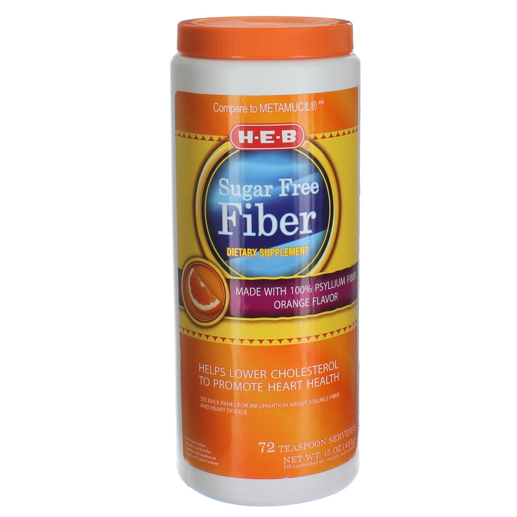 HEB Sugar Free Orange Flavor Natural Fiber Shop Digestion & Nausea