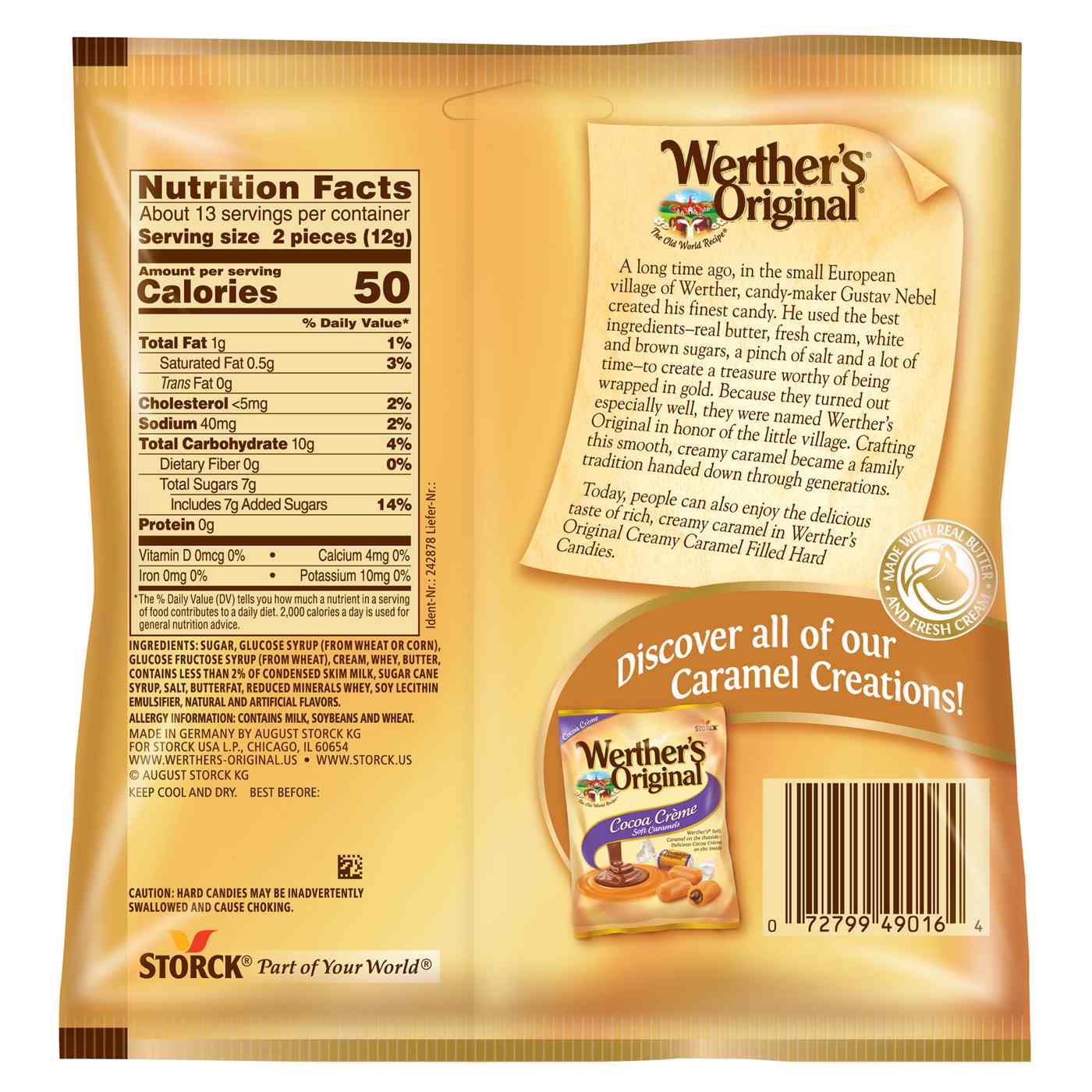 Werther's Original Creamy Caramel Filled Candy; image 3 of 6