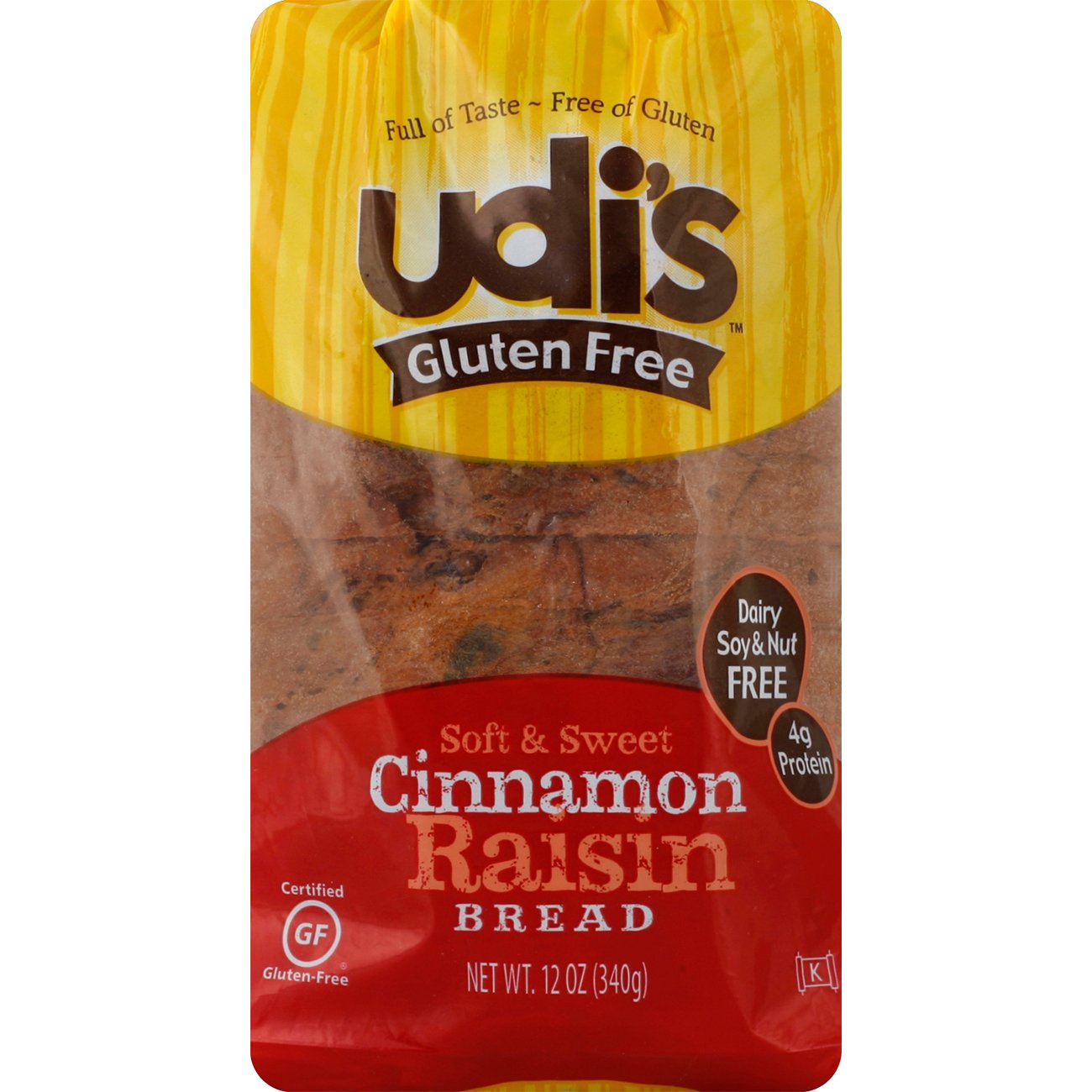 Udi's Gluten Free Cinnamon Raisin Bread Shop Bread at HEB