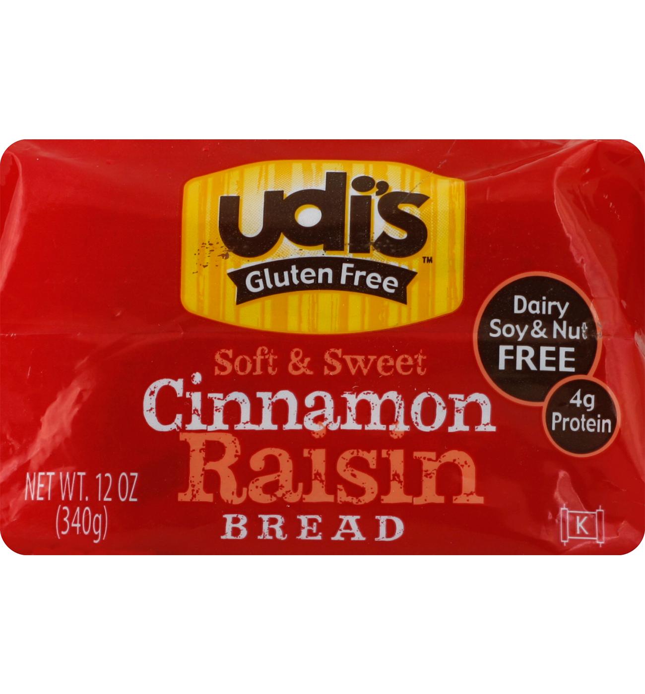Udi's Gluten Free Cinnamon Raisin Bread; image 3 of 3