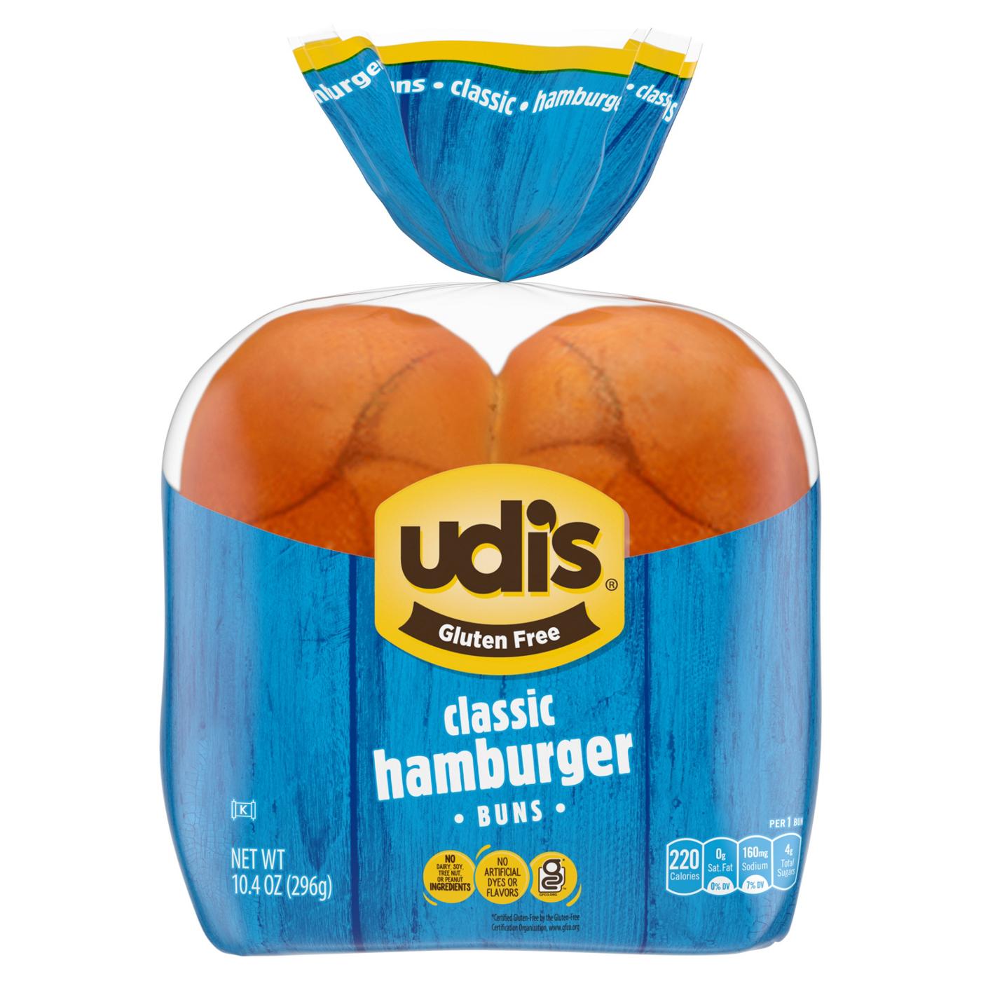 Udi's Gluten Free Classic Hamburger Buns; image 1 of 5