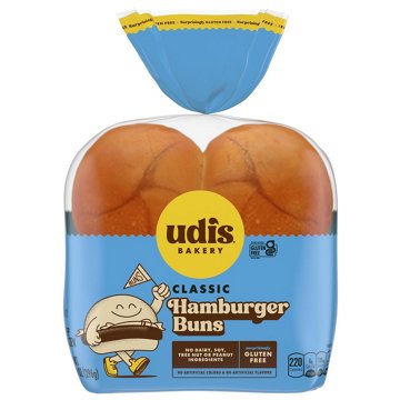 Udi's Gluten Free Classic Hamburger Buns, 4 ct