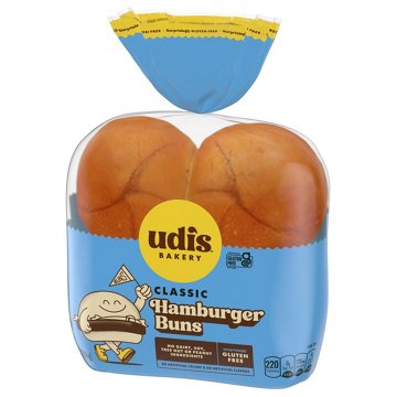 Udi's Gluten Free Classic Hamburger Buns, 4 ct