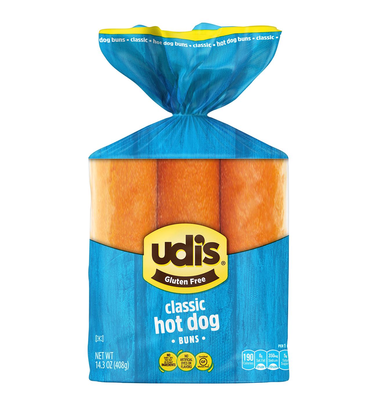 Udi's Gluten Free Classic Hot Dog Buns; image 1 of 3
