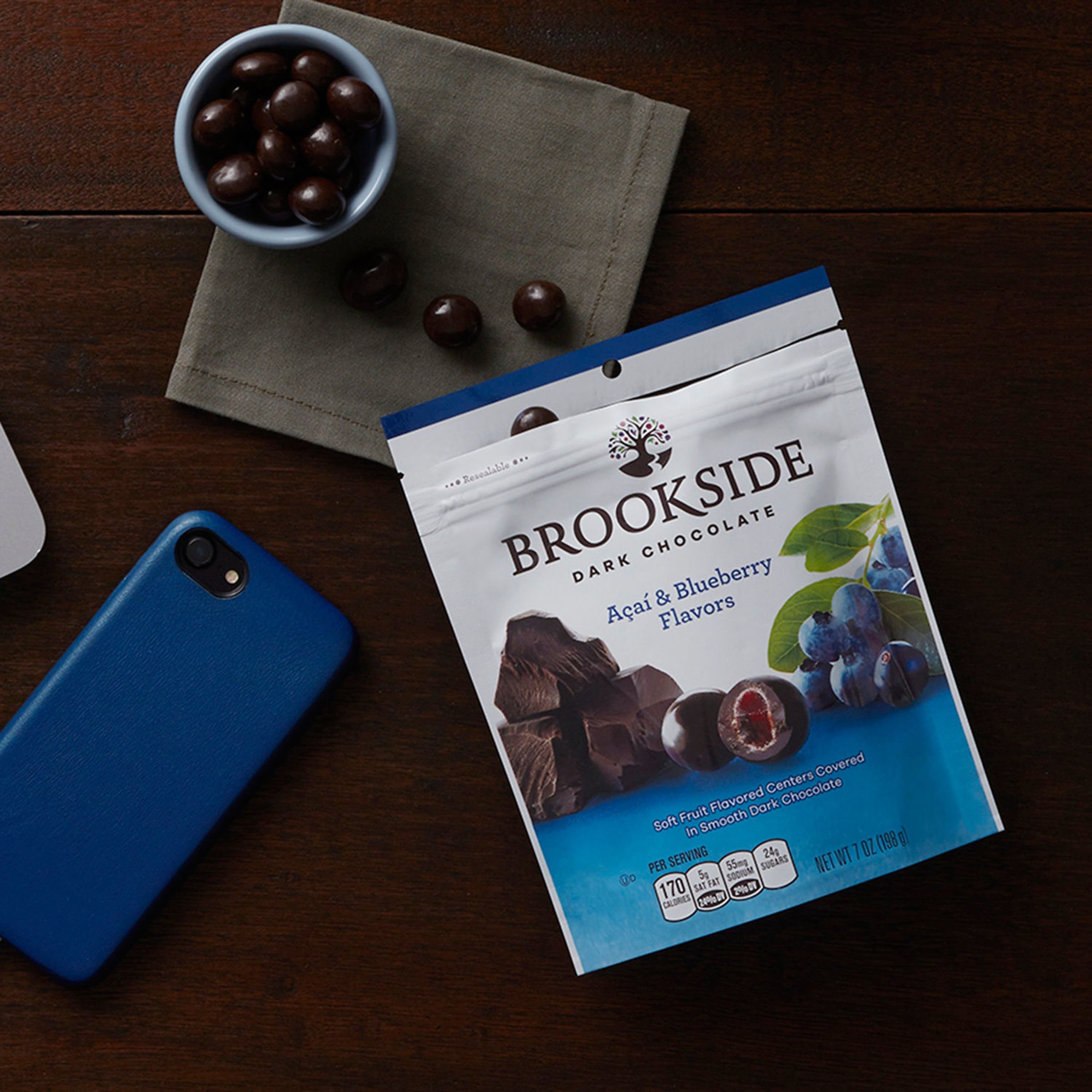 Brookside Dark Chocolate Acai Blueberry Flavored Snacking