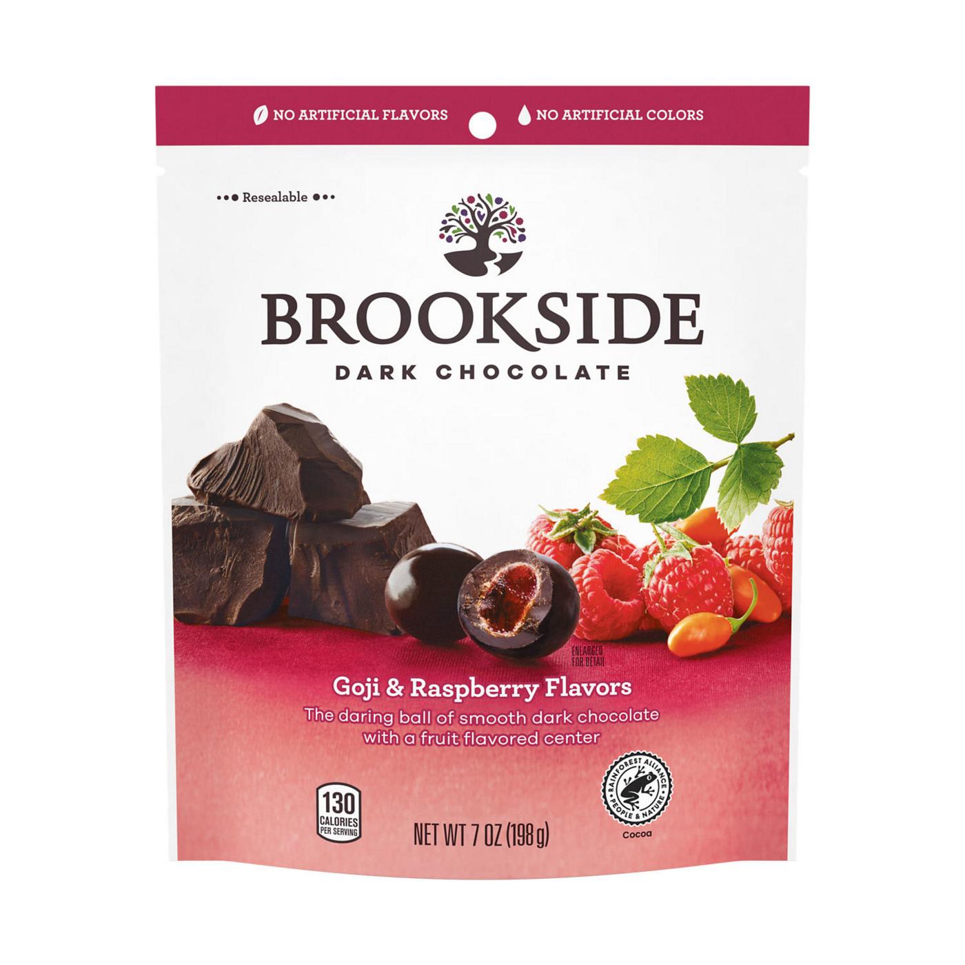 Brookside Dark Chocolate Goji & Raspberry Flavored Snacking Chocolate; image 1 of 7