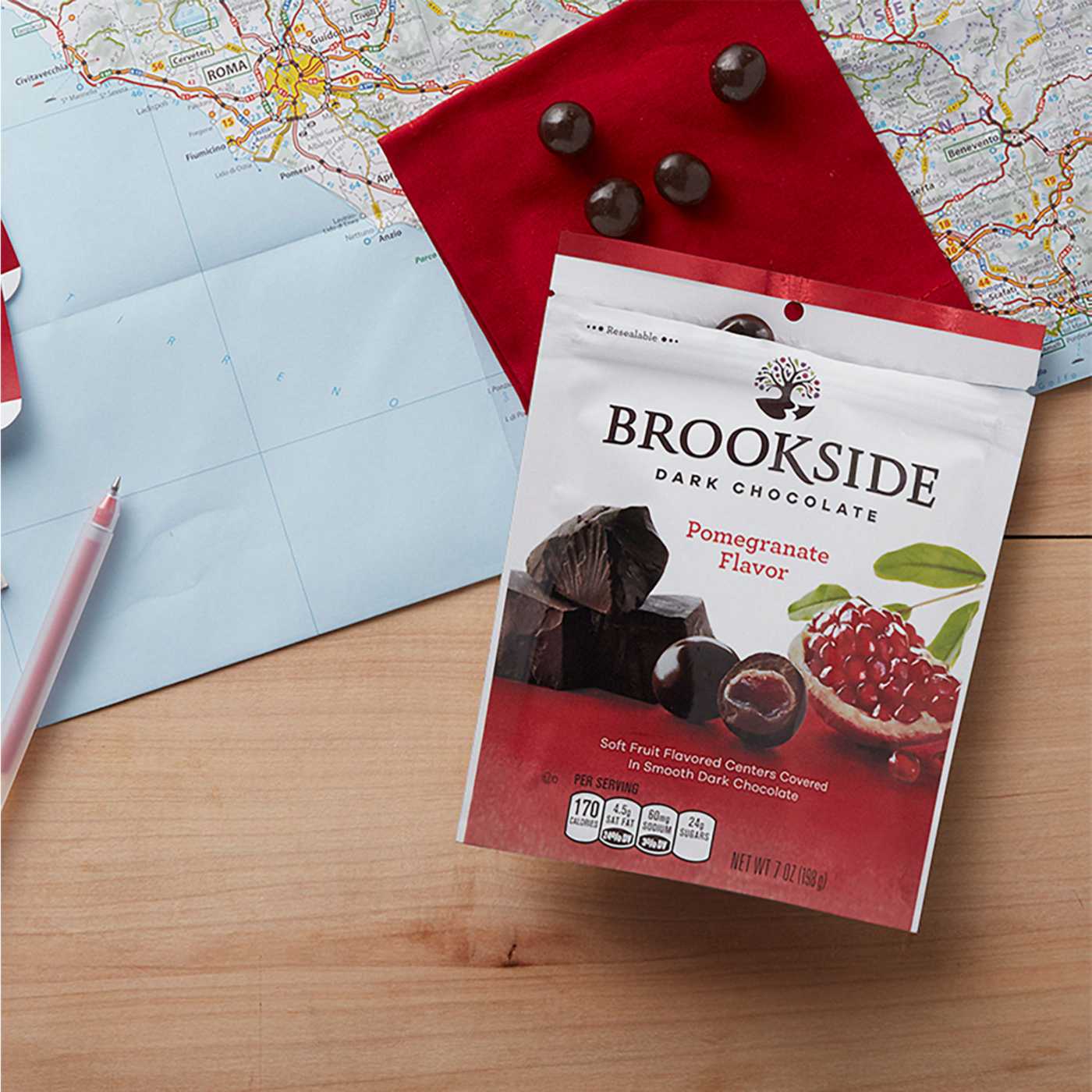 Brookside Dark Chocolate Goji & Raspberry Flavored Snacking Chocolate; image 5 of 7