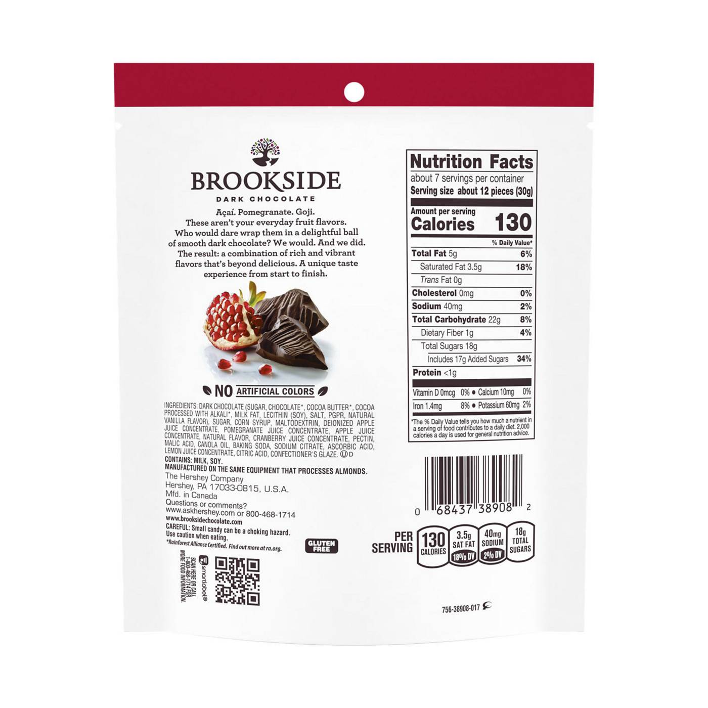 Brookside Pomegranate Snacking Dark Chocolate; image 7 of 7