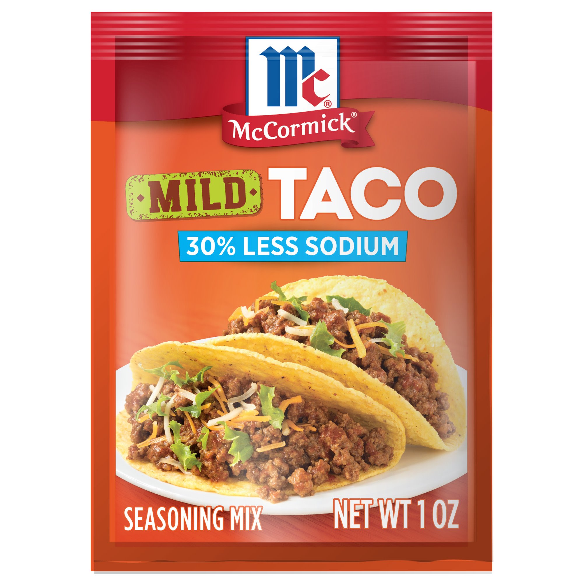 Mccormick 30 Less Sodium Mild Taco Seasoning Shop Spice Mixes at HEB