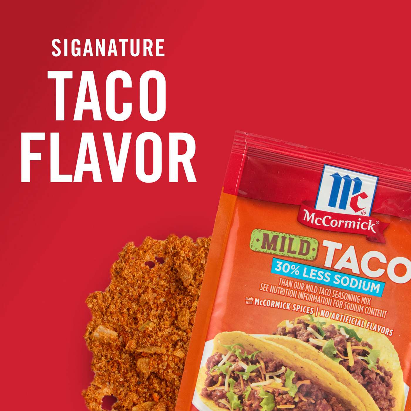 McCormick 30 Less Sodium Mild Taco Seasoning Mix Shop Spice mixes at