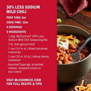 McCormick 30% Less Sodium Mild Chili Seasoning Mix