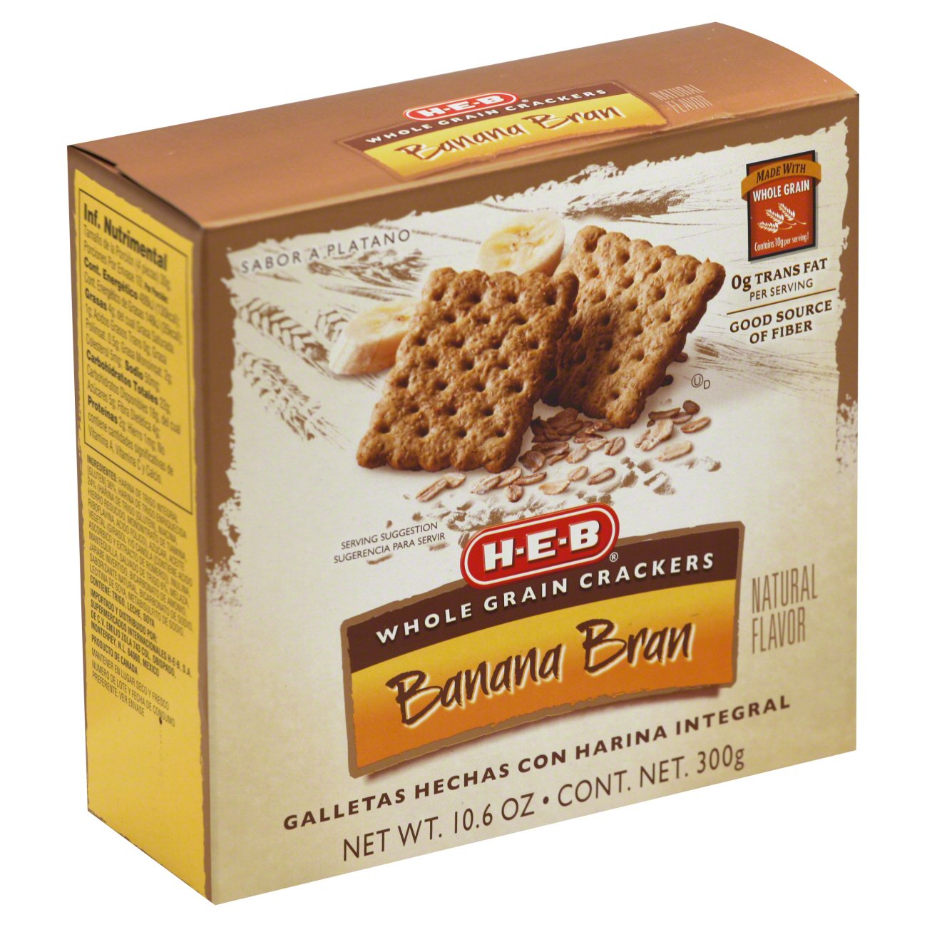 H-E-B Banana Bran Whole Grain Crackers - Shop Snacks & Candy At H-E-B