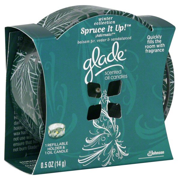 Glade Scented Oil Candle 4 Refills Spruce It Up Holiday 