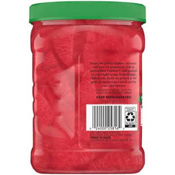 Del Monte Red Grapefruit in Extra Light Syrup, 52 oz