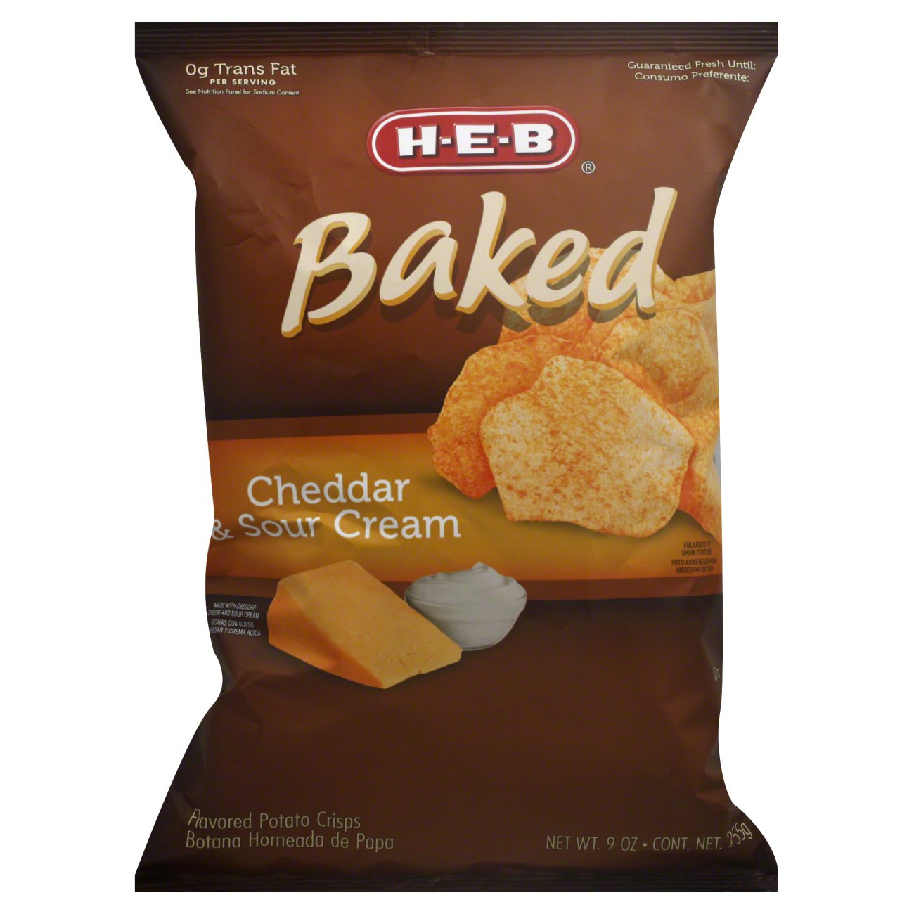 HEB Baked Cheddar and Sour Cream Potato Crisps Shop Chips at HEB