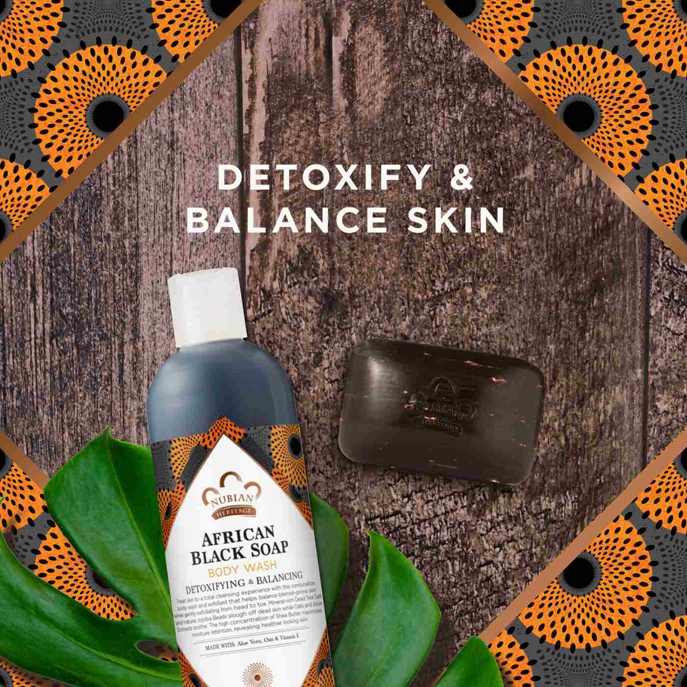 Nubian Heritage African Black Soap Detoxifying Bar Soap; image 3 of 6