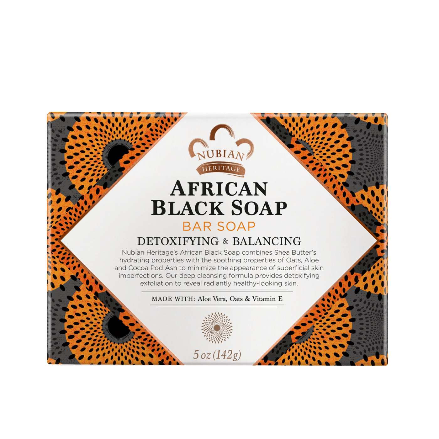 Nubian Heritage African Black Soap Detoxifying Bar Soap; image 3 of 6