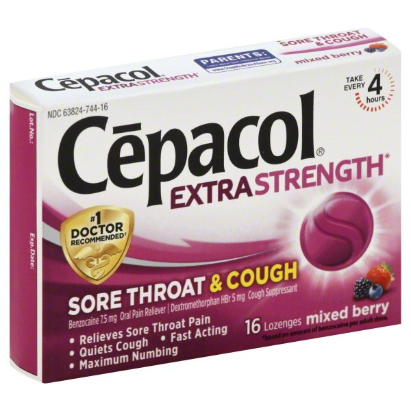 Cepacol Sore Throat And Cough Oral Pain Relievercough Suppressant