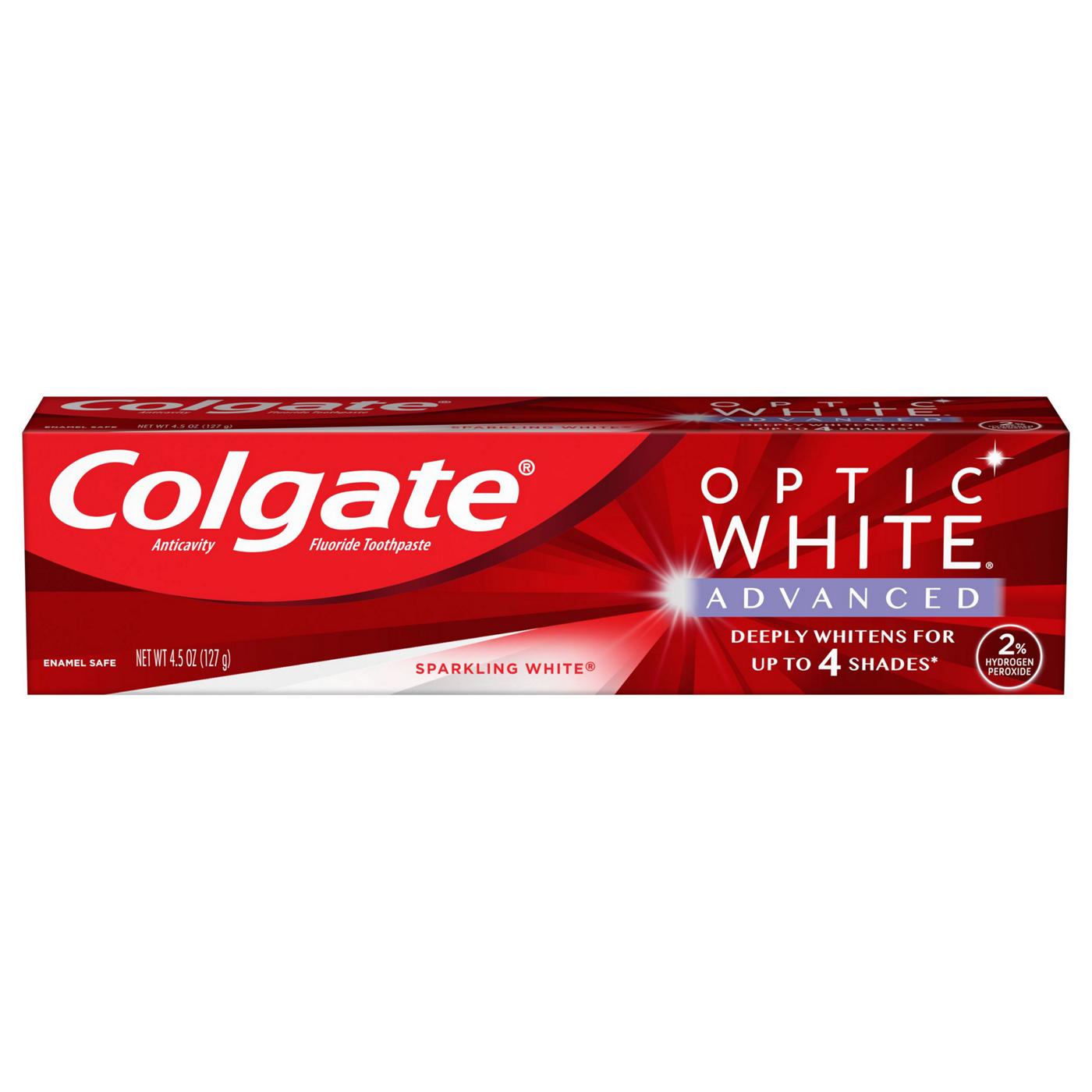 Colgate Optic White Advanced Anticavity Toothpaste - Sparkling White; image 1 of 11