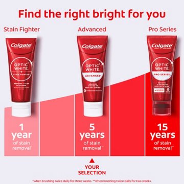 Colgate Optic White Advanced Anticavity Toothpaste - Sparkling White, 4.5 oz