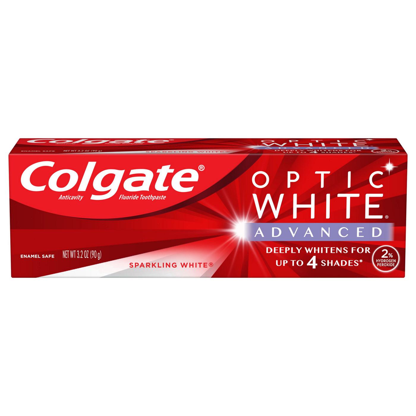 Colgate Optic White Advanced Anticavity Toothpaste - Sparkling White; image 1 of 9