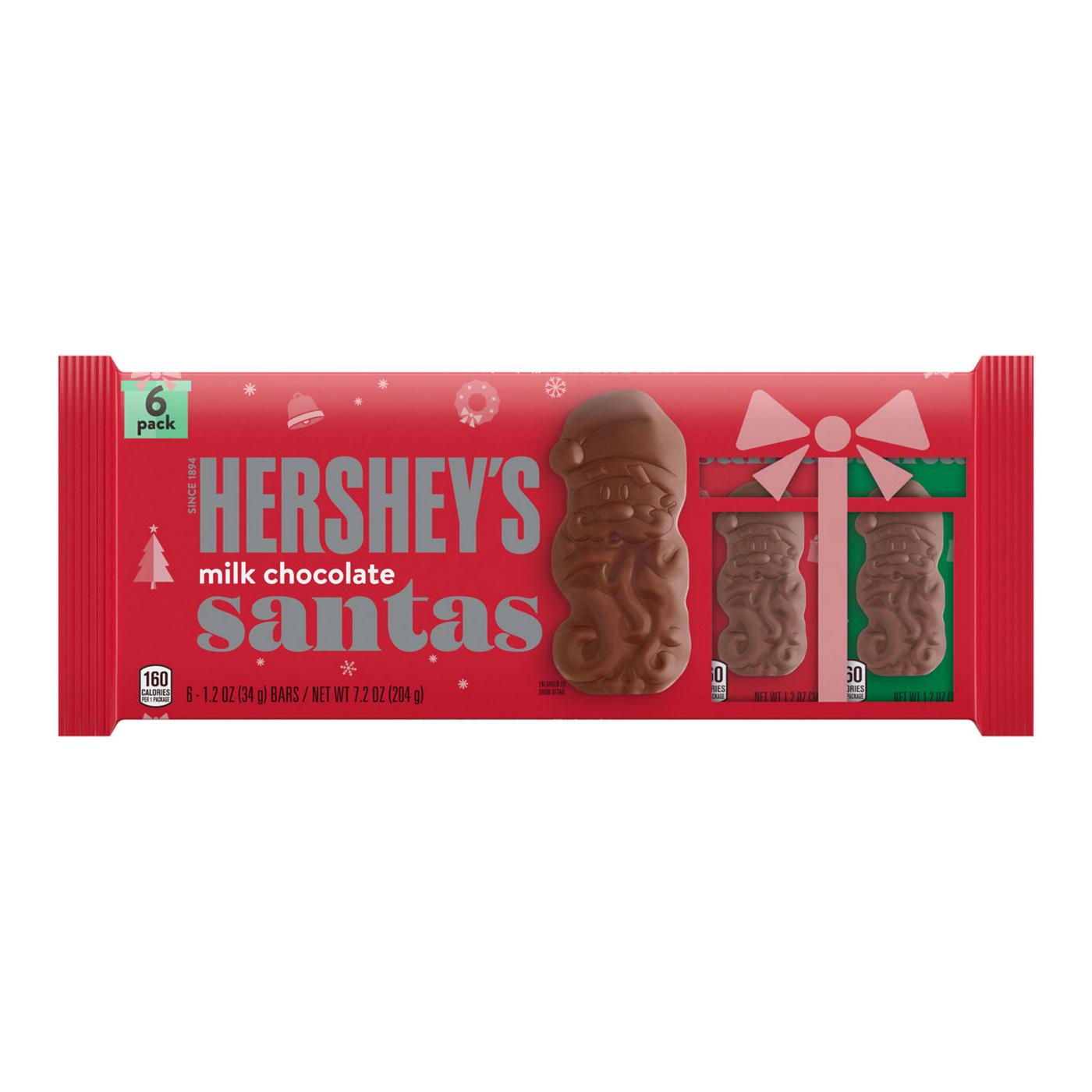 Hershey's Milk Chocolate Santas Christmas Candy; image 1 of 7