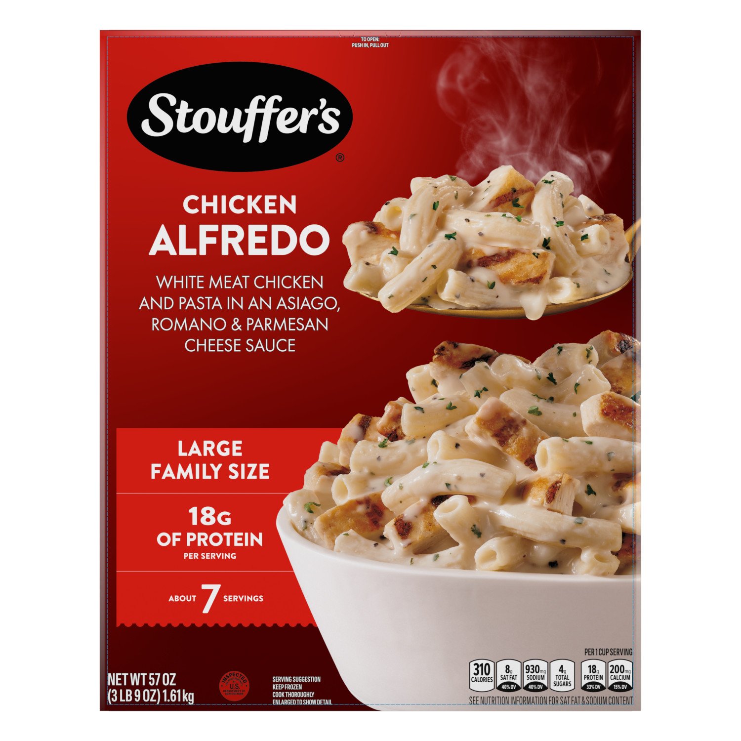 Stouffer's Large Family Size Chicken Alfredo Frozen Meal - Shop Entrees ...