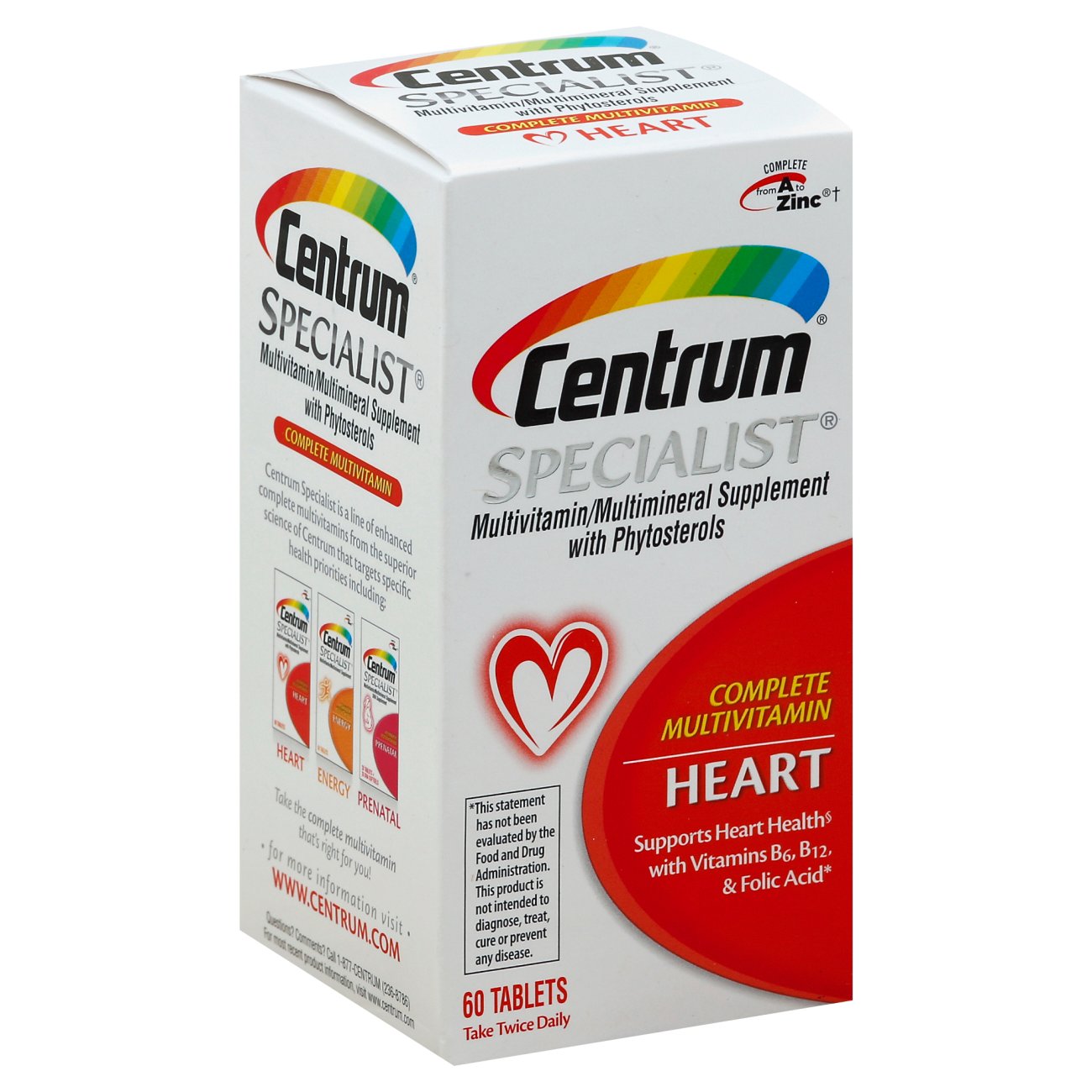 Centrum Specialist Complete Multivitamin/Multimineral Heart Tablets ...