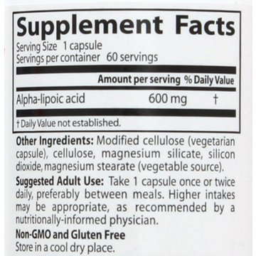 Doctor's Best Alpha-Lipoic Acid 600mg, 60 ct