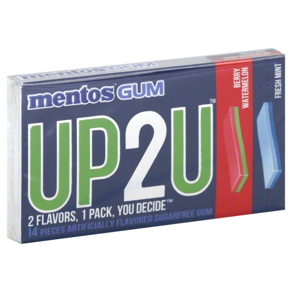 Mentos UP2U Sugar Free Berry Watermelon And Fresh Mint Gum - Shop