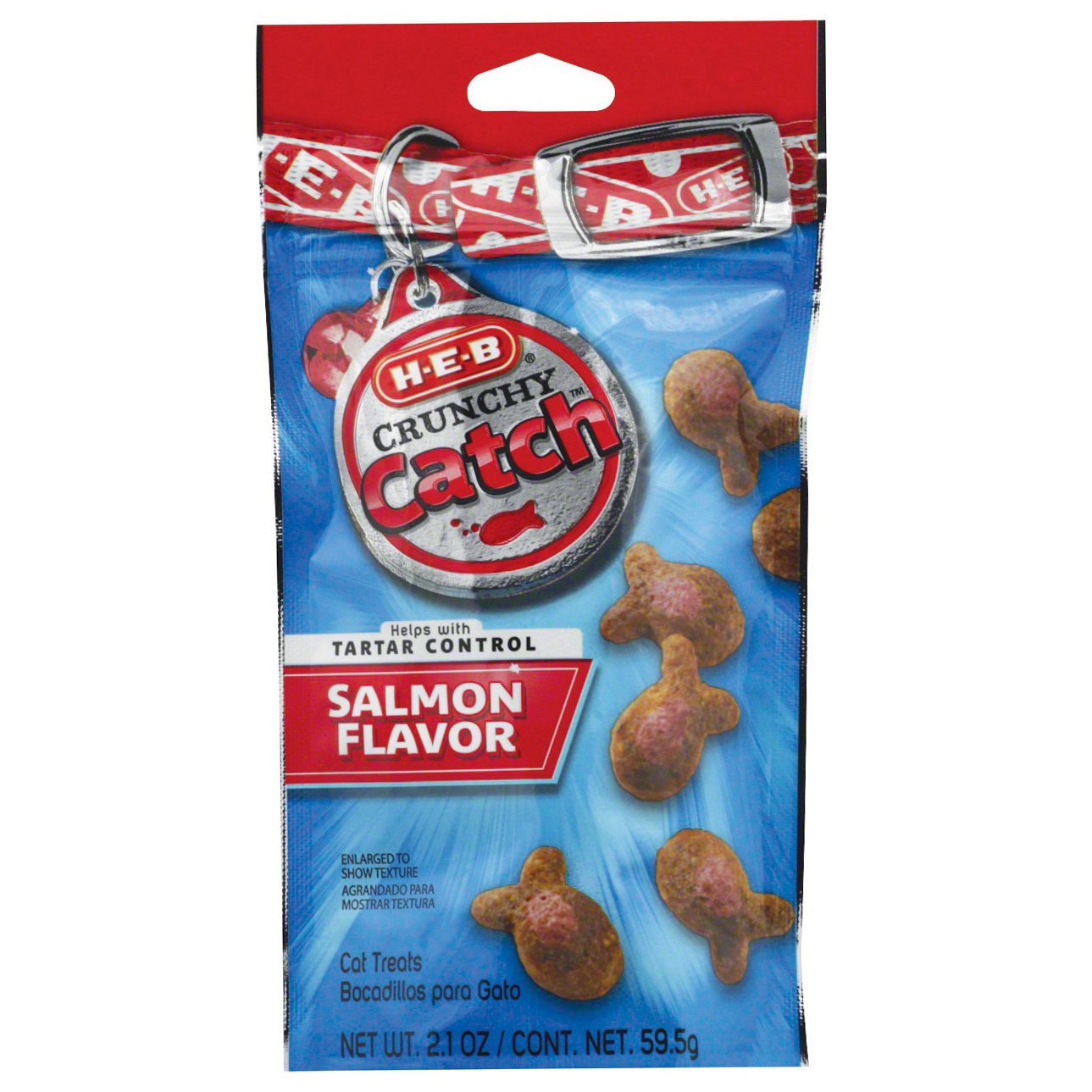 H-E-B Crunchy Catch Salmon Flavor Cat Treats - Shop Cats At H-E-B