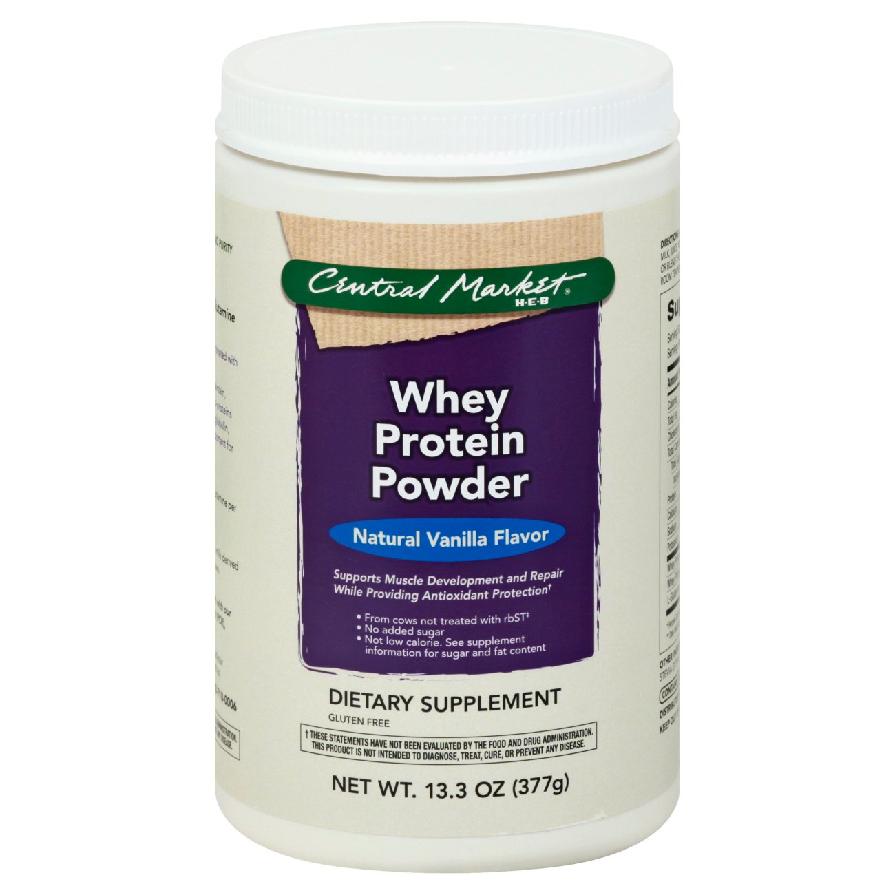 Central Market Natural Vanilla Whey Protein Powder Shop Diet