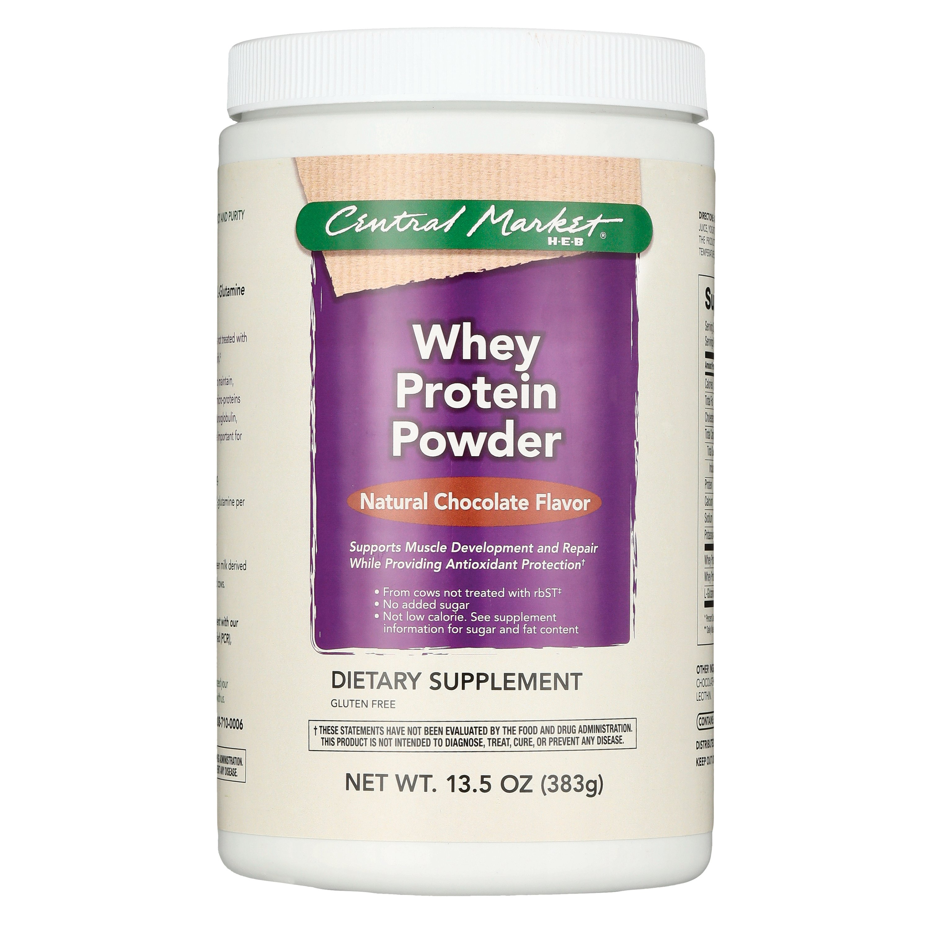 Central Market Whey Natural Chocolate Flavor Protein Powder Shop Diet