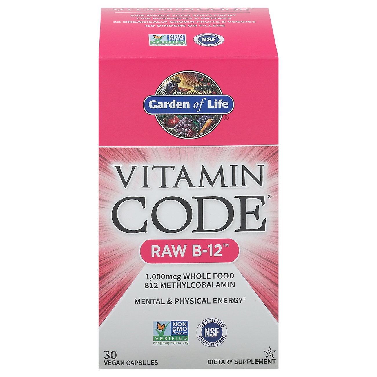 Garden of Life Vitamin Code Raw B-12 Capsules, 30 ct