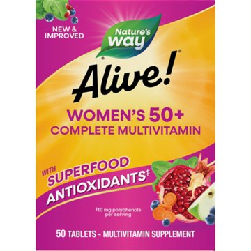 Nature's Way Alive! Women's 50+ Complete Daily Multivitamin Tablets, 50 ct
