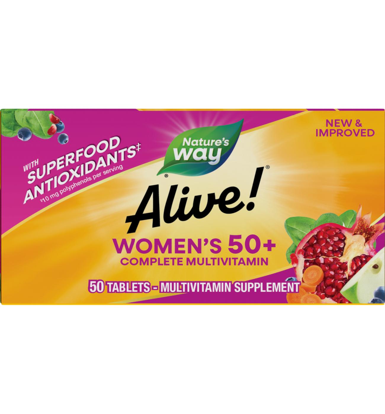 Nature's Way Alive! Women's 50+ Complete Daily Multivitamin Tablets; image 3 of 4
