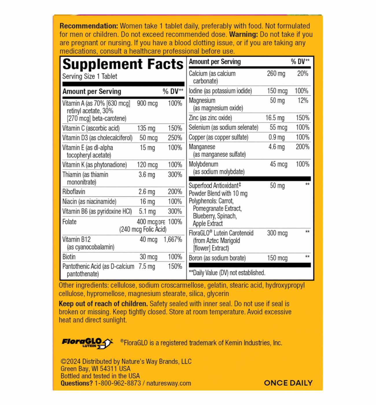 Nature's Way Alive! Women's 50+ Complete Daily Multivitamin Tablets; image 4 of 4