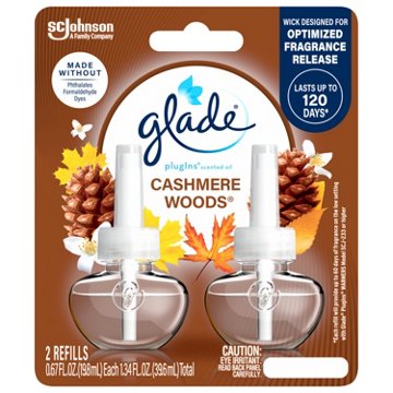 Glade PlugIns Scented Oil Air Freshener Refills - Cashmere Woods