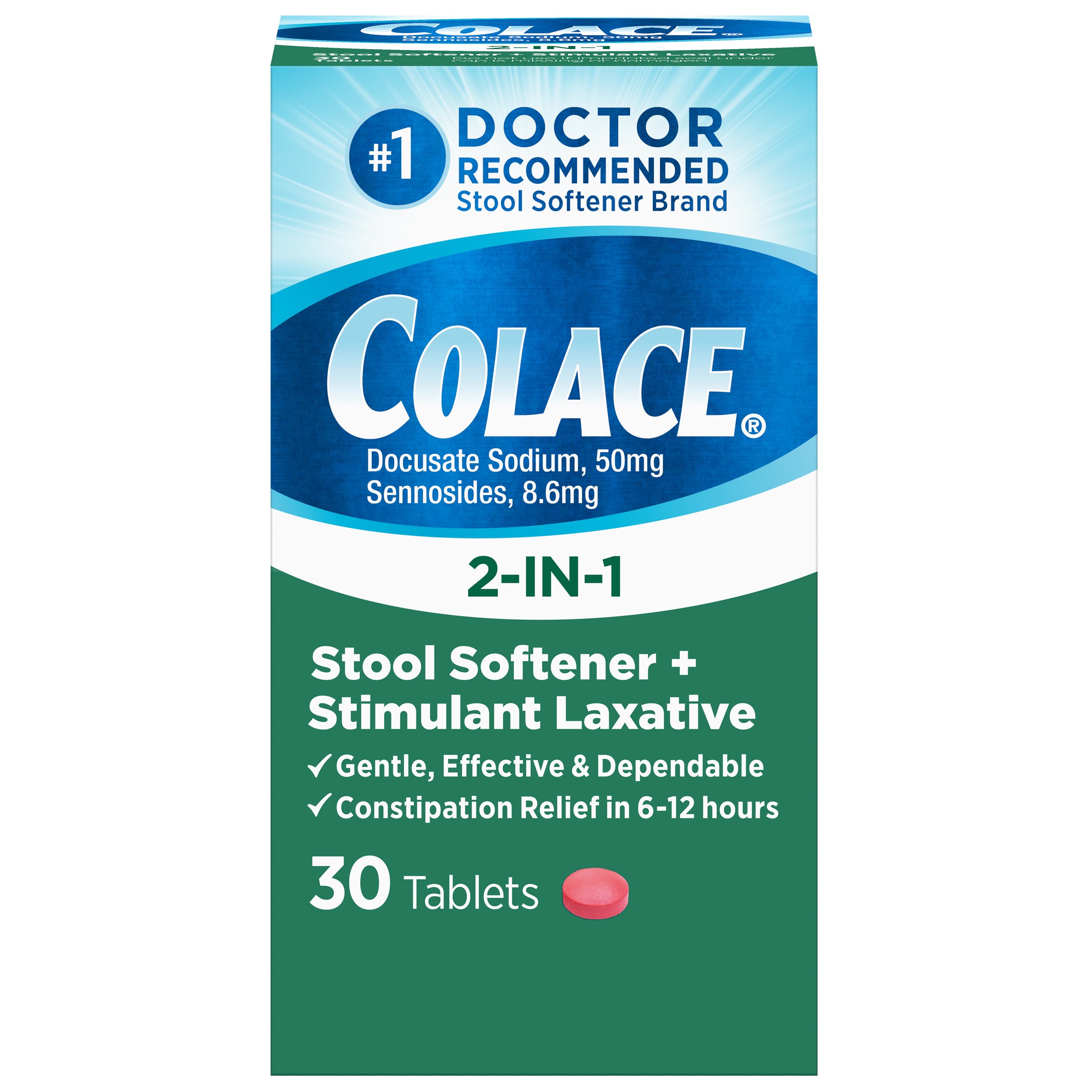 Colace Stool Softener + Laxative Tablets Shop Digestion & nausea at HEB
