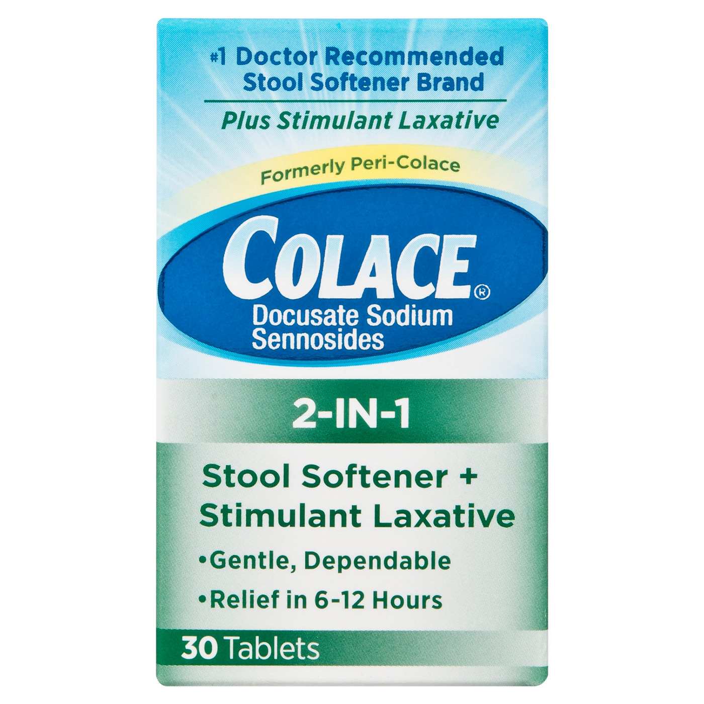 Colace Stool Softener + Laxative Tablets; image 1 of 4