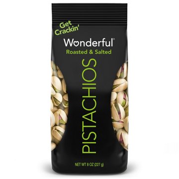 Wonderful Roasted & Salted Shelled Pistachios, 8 oz