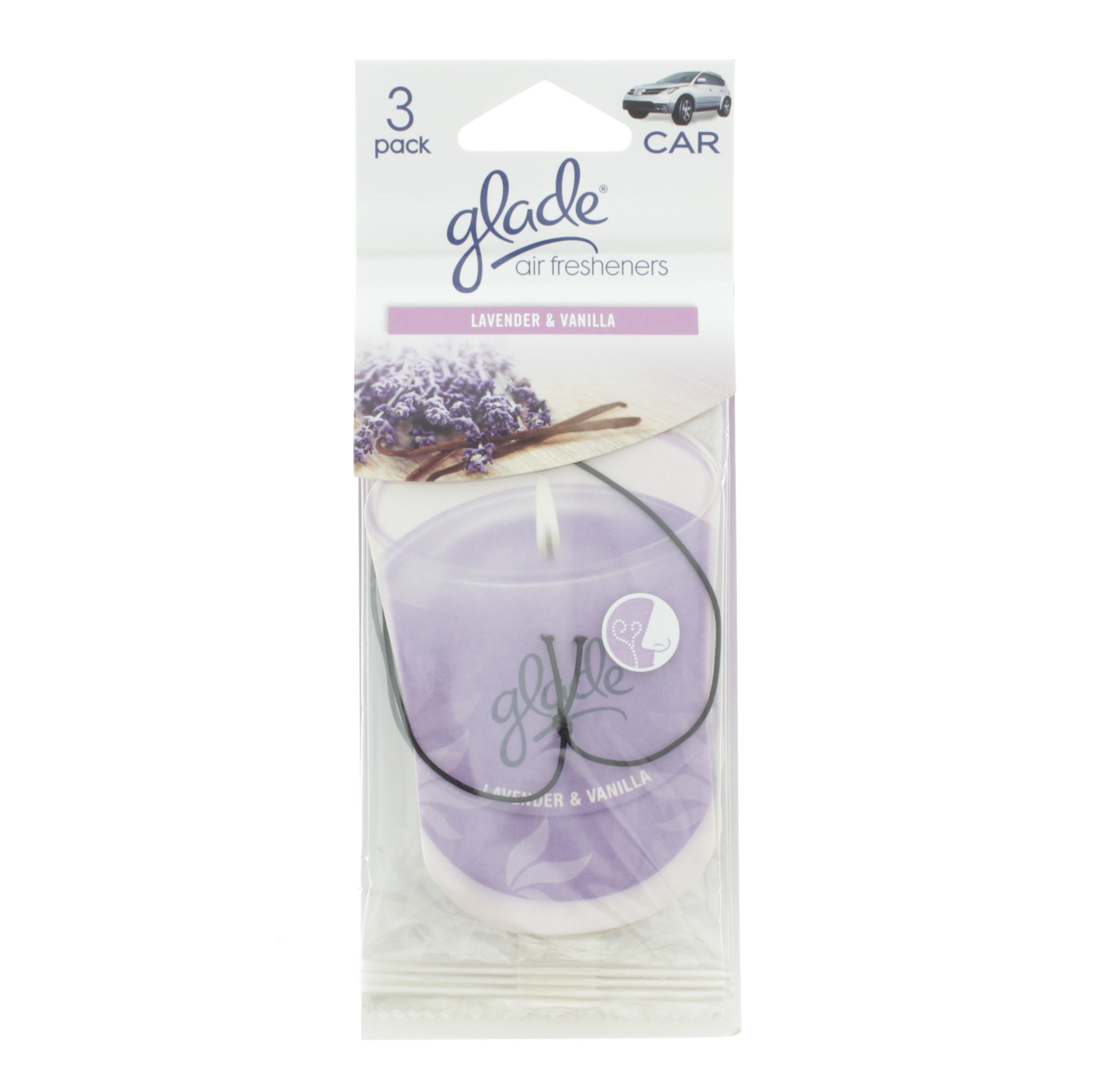 Glade Paper Candle Hanging Car Air Freshener, Lavender & Vanilla - Shop Car  Accessories at H-E-B