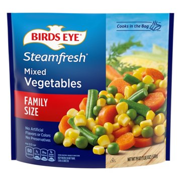 Birds Eye Frozen Steamfresh Mixed Vegetables - Family-Size, 19 oz