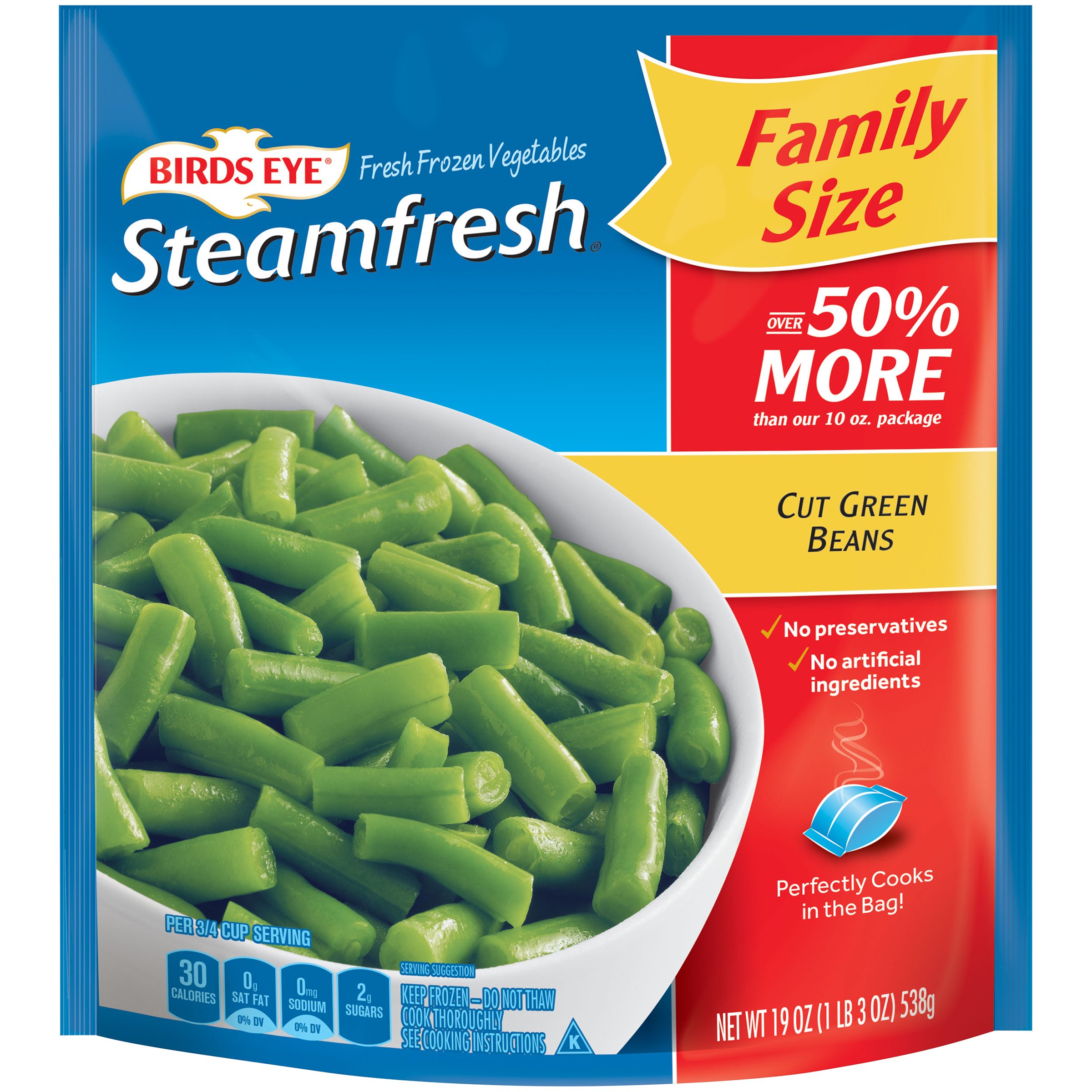 Birds Eye Steamfresh Cut Green Beans Family Size Shop Beans & Peas at