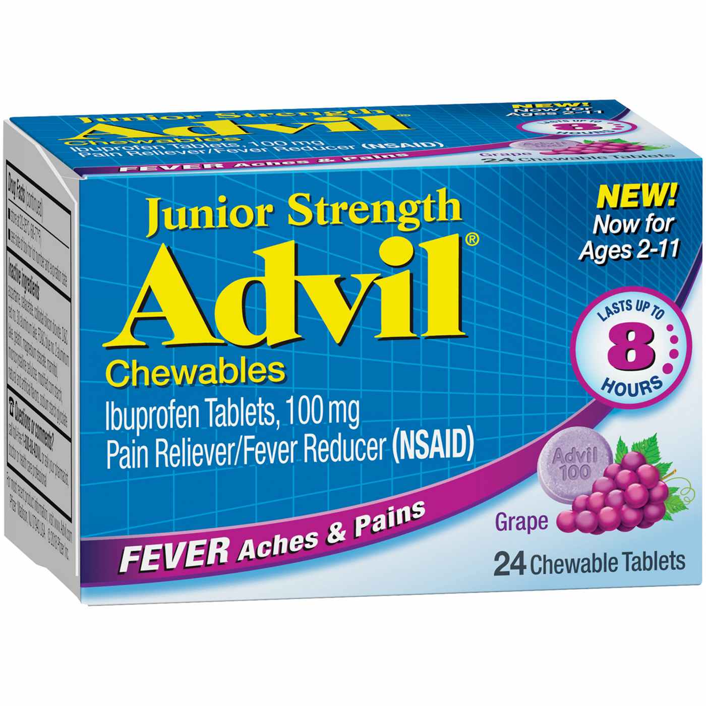 Advil Children's Junior Strength Chewable Grape Ibuprofen; image 1 of 8