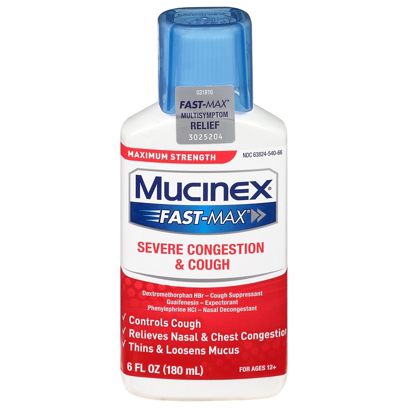 Mucinex Fast Max Severe Congestion And Cough Multi Symptom Maximum Strength Shop Medicines