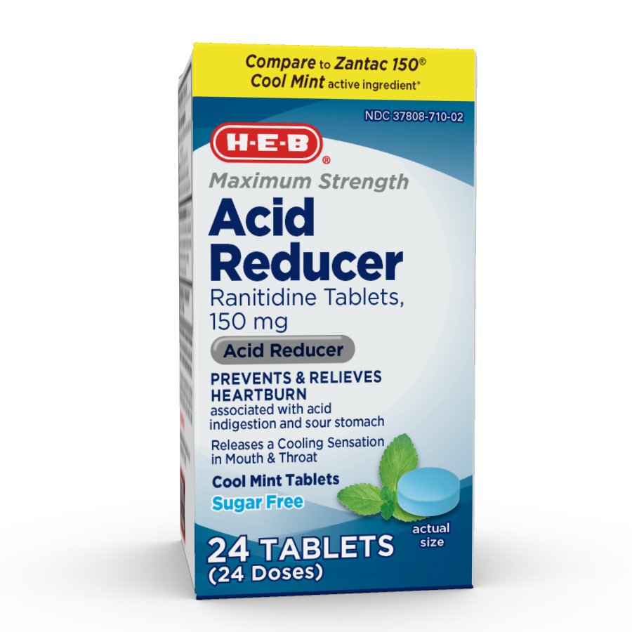 H-E-B Sugar Free Cool Mint Maximum Strength Acid Reducer 150 mg ...