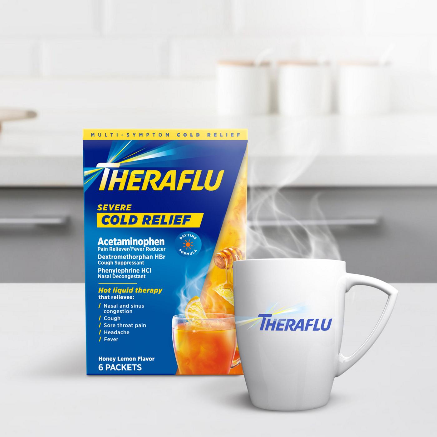 Theraflu Daytime Severe Cold Relief Packets - Honey Lemon; image 2 of 5