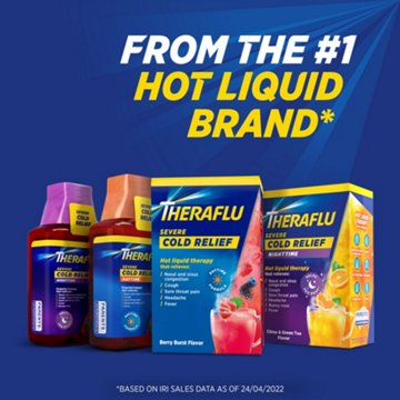 Theraflu Daytime Severe Cold Relief Powder, Honey Lemon​ Flavor