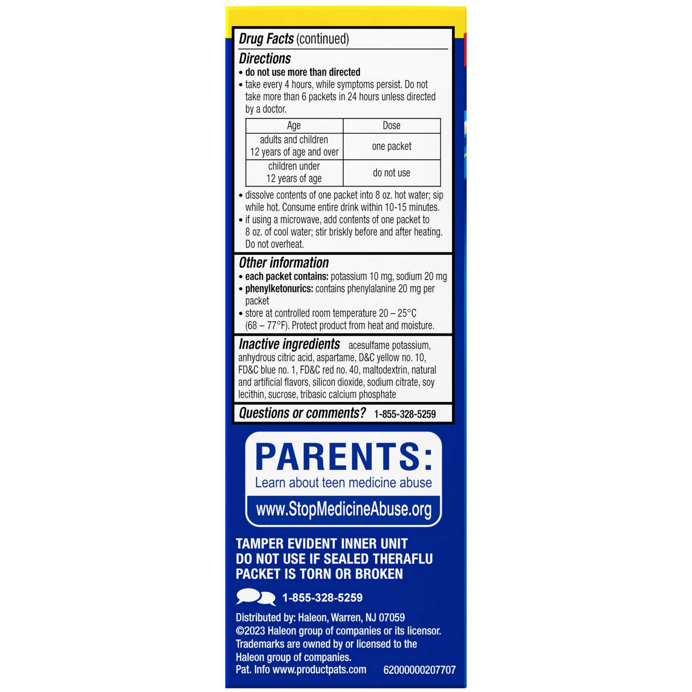 Theraflu Daytime Severe Cold Relief Packets - Honey Lemon; image 5 of 5